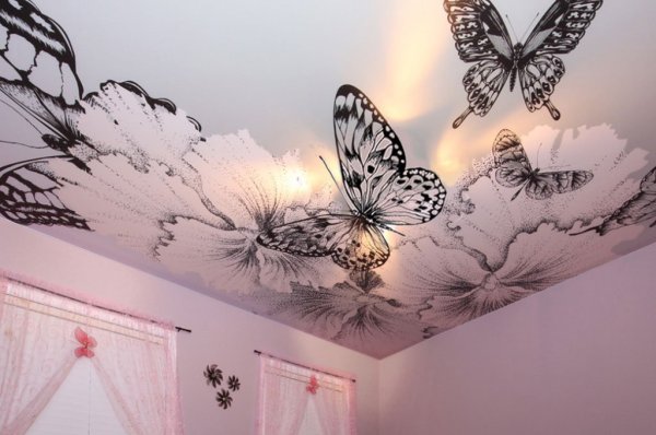 Навесные потолки с рисунком