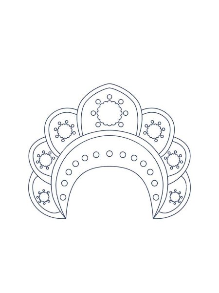 Кокошник раскраска