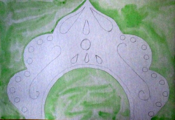 Кокошник рисунок