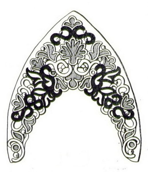 Головной убор Россия кокошник шаблон