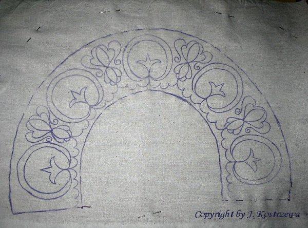 Рисование кокошника