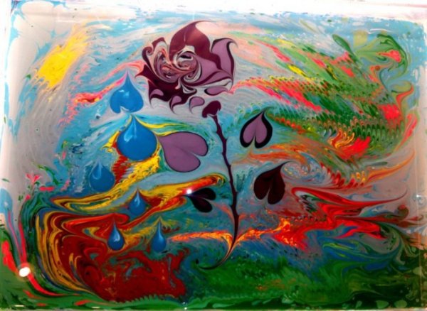 Рисование в стиле эбру