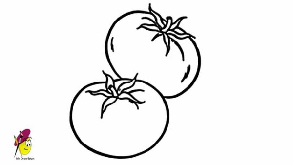 Помидор раскраска для детей