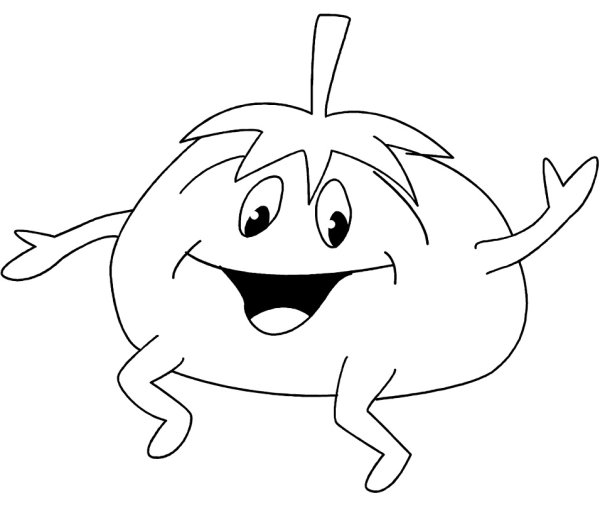 Веселый помидор раскраска