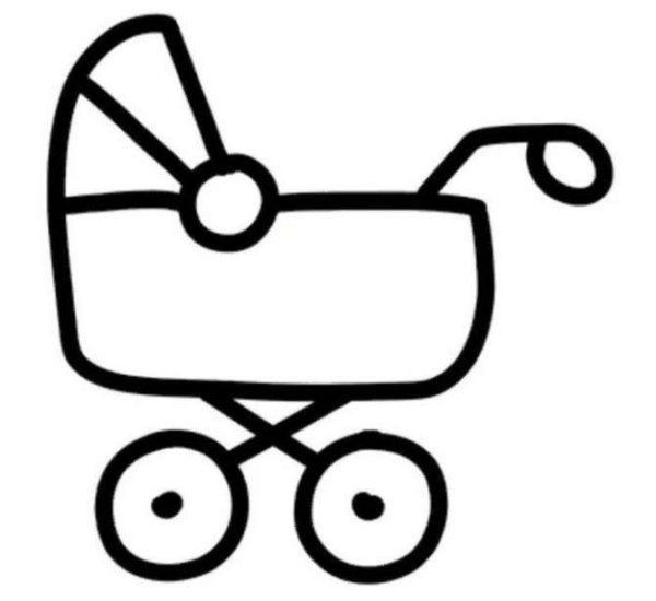 Раскраска коляска детская