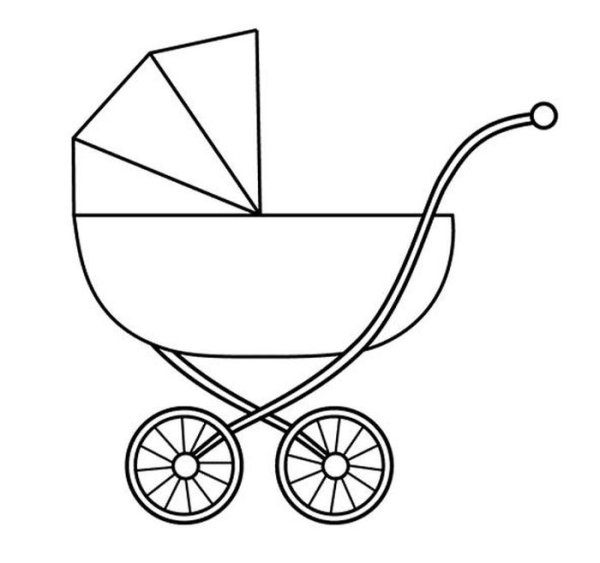 Раскраска коляска