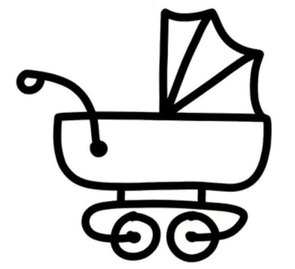 Раскраска коляска
