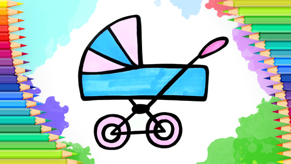 Коляска нарисованная