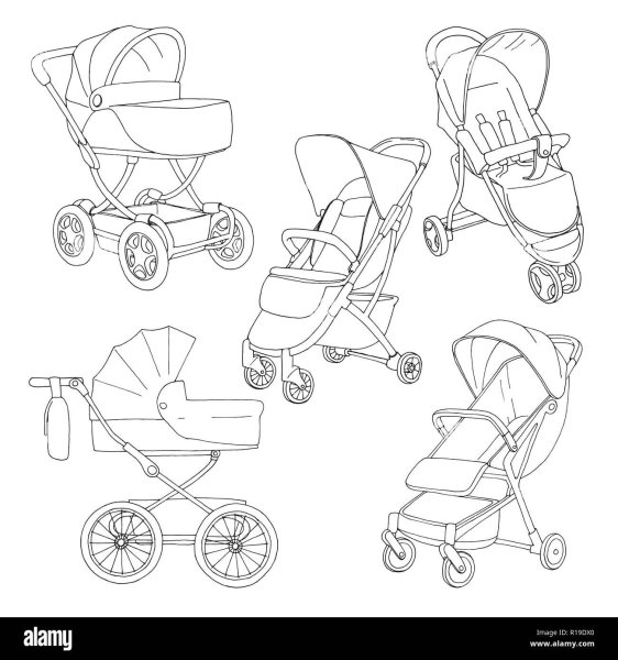 Коляска рисунок для детей