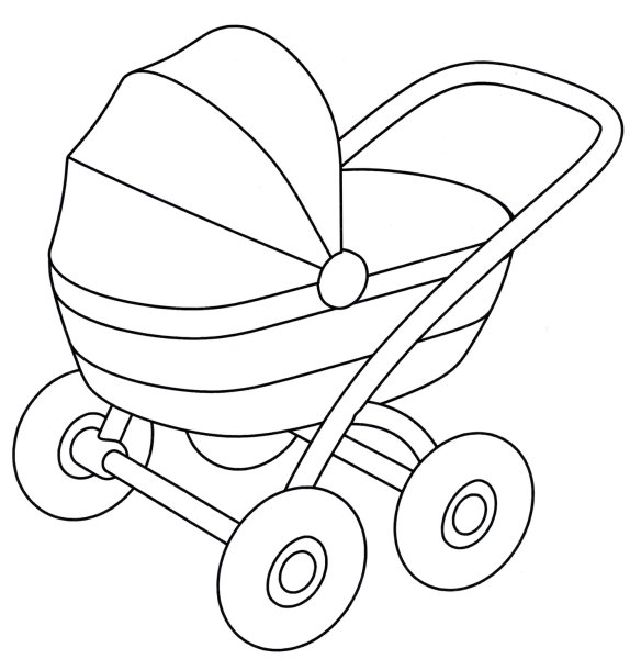 Раскраска коляска