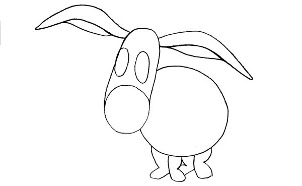 Нарисовать ослика из Винни пуха