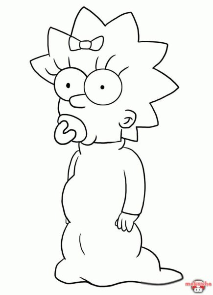 Лиза симпсон пошагово нарисовать