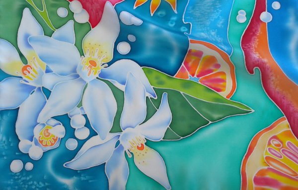 Холодный батик техника росписи