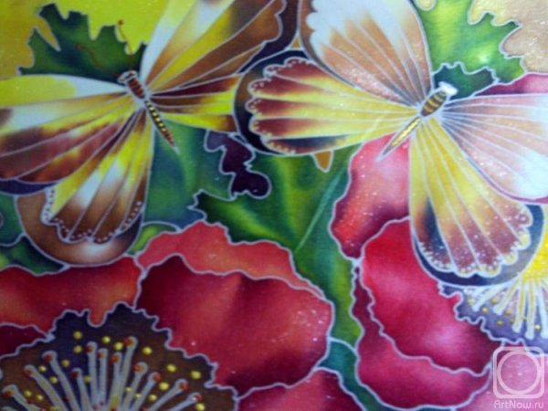 Холодный батик свободная роспись