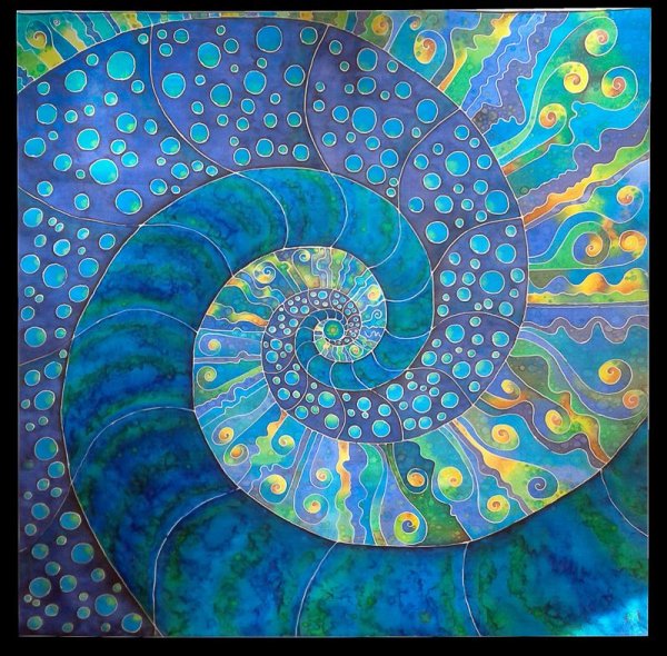 Абстрактная роспись ткани