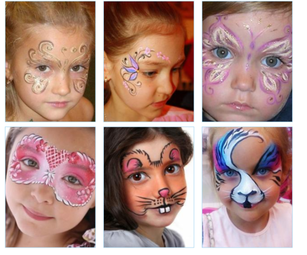 Аквагрим для детей схемы