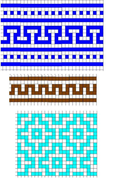 Кафельный орнамент ленивый жаккард