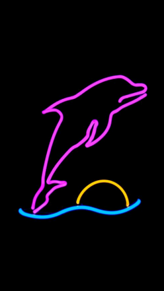 Неоновая вывеска Дельфин