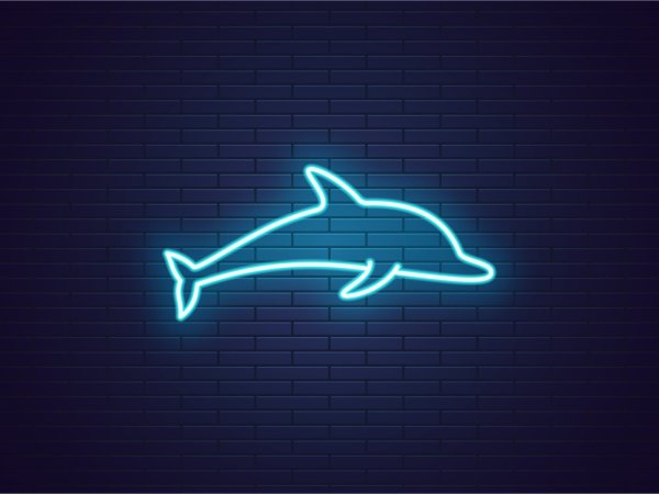Неоновая вывеска Дельфин