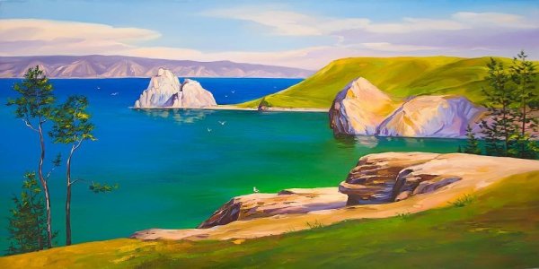 Детские рисунки озера Байкал
