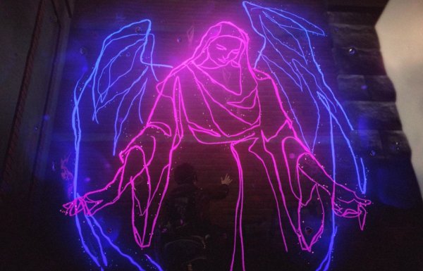 Бабочка неон