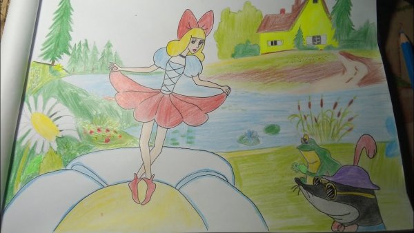 Рисование Дюймовочка