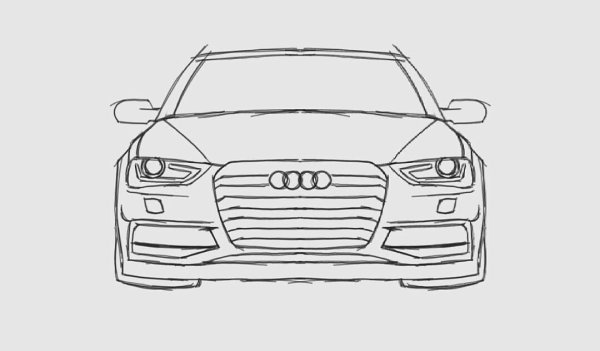 Ауди а5 нарисованная