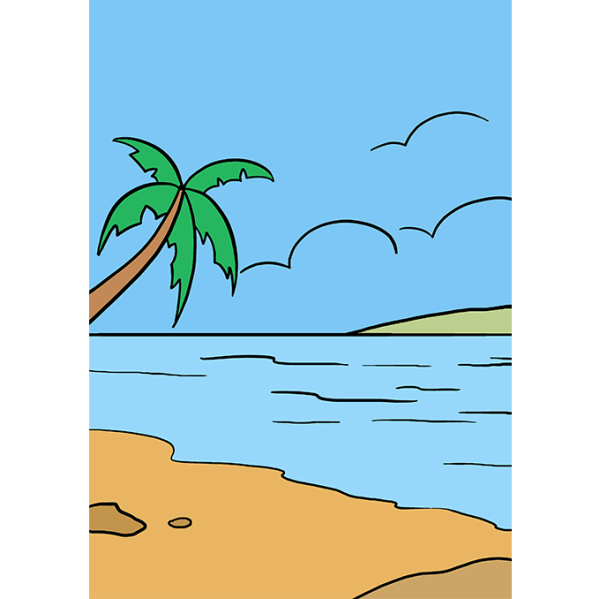 Море схематичный рисунок