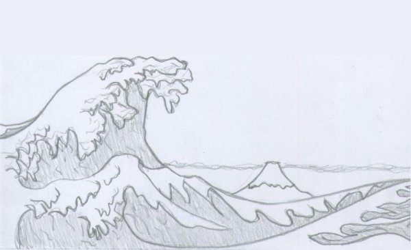 Волны простым карандашом