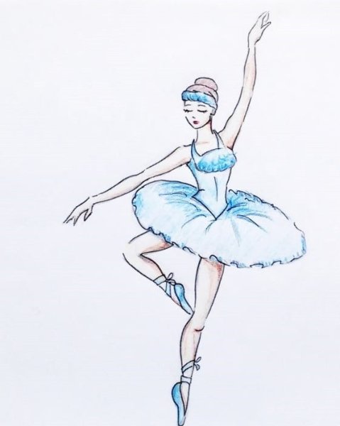 Балерина рисунок
