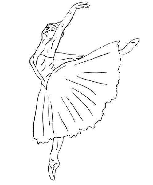 Балерина набросок
