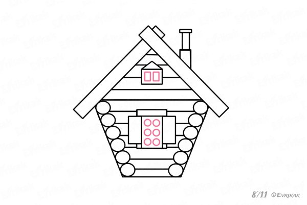 Избушка на курьих ножках раскраска