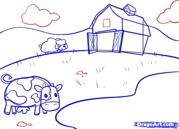 Рисование для детей ферма