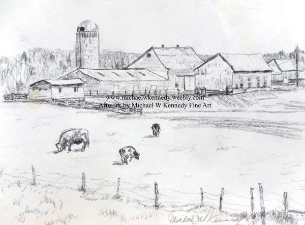 Ферма рисунок карандашом