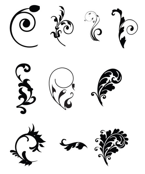 Орнамент завитки