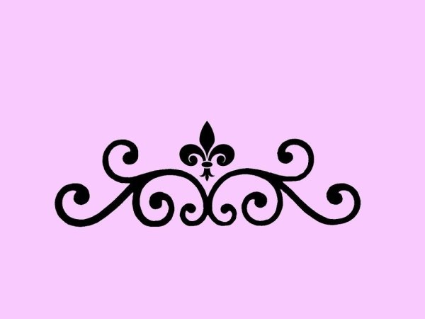 Трафарет вензеля для маникюра