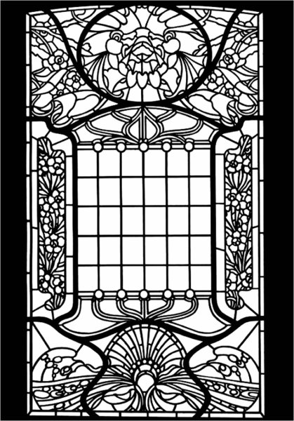 Арт нуво орнамент витражи