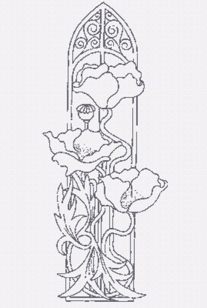 Витражная роспись вазы трафареты