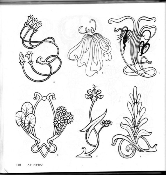 Орнаменты Модерна и ар нуво