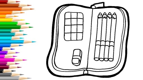 Пенал раскраска