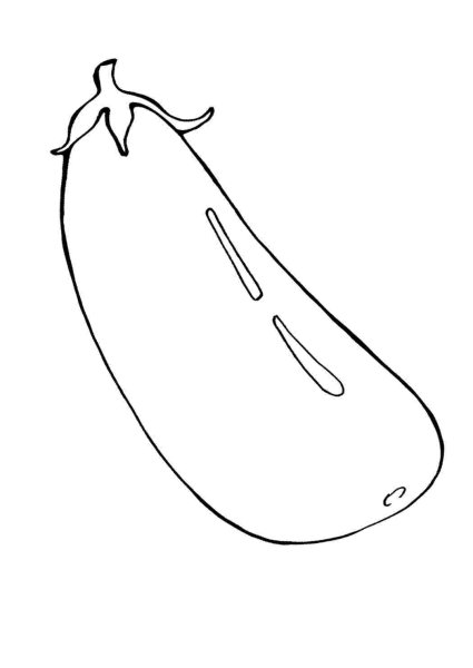 Баклажан раскраска для детей