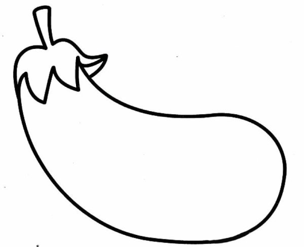 Баклажан трафарет для вырезания