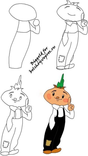 Рисунок к мультику Чиполлино