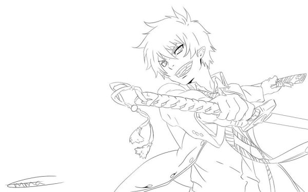 Аниме раскраска Рин Окумура