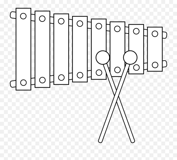 Раскраска металлофон музыкальный инструмент