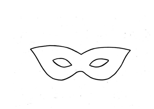 Маска на глаза трафарет