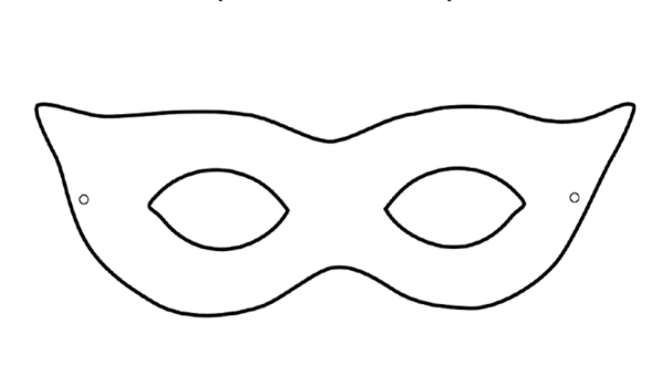 Трафарет карнавальной маски