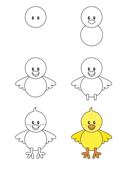 Простые схемы рисования для малышей