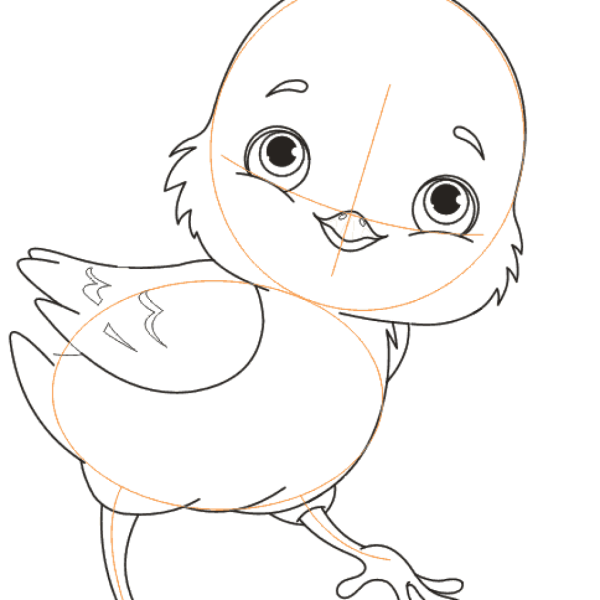 Цыпленок для срисовки