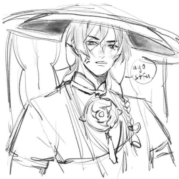 Кли карандашом Геншин Импакт